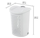 Sterilite Ultra    Wheeled Hamper  Plastic Laundry Hamper With Handle