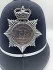 Vintage British Police Bobby Hat Helmet South Yorkshire Rose Top Black