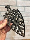 Antique Cast Iron Sad Iron Trivet 1900s Black Metal