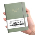 Pocket Calendar 2026-2027  Small Mini Academic Planner Weekly And Light Green