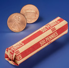 20 Pack Penny Cent Coin Wrappers Flat Striped Paper Coin Roll Sleeves