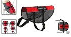 Red Mesh Service Dog Harness With Reflective Stripes   Removable Patches - Small