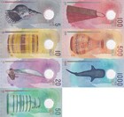 Maldives Set 7 Unc 5 - 1000 Rufiyaa 2015-2020 Polymer Unc Matching   With Folder