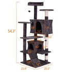 55  Cat Tree Tower For Indoor Cats Multi-level Furniture Activity Center Gray