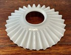 Vintage Victorian Milk Glass Gas Lamp Shade 9    Diameter Nos Fluted Opal