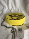 Coach Mini Morgan Crossbody Bag Bright Yellow Chain Strap Crescent Designer Logo