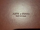 Leather Arte Cuoio Italy Letter Paper Organizer Brown Chocolate