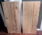 16-1 8  X 36  Timbercraft Rustic Wood Three 5-3 8  Framed Board Shutters  pair 