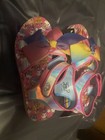 New Nickelodeon Jojo Siwa Girlsyouth Size 4  Rainbow Color Big Bow Sandals S006