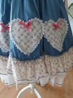 Square Dance Outfit Pink Hearts Blue Skirt Cottage Core Blouse 4 Pcs New