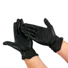 Black Nitrile Disposable Powder   Latex Free Industrial Gloves Xl  Box Of 100