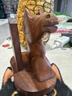 Vintage Hawaiian Milo Koa Wood Horse Napkin Holder Hawaii Tiki Mcm