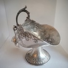 Vintage Leonard E p  Zinc Silver-plated Sugar Scuttle With Scoop - Made In Japan