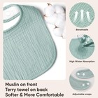 Muslin Baby Drooling Bibs 8 Pack  100  Cotton Square Adjustable Bandana Bibs    
