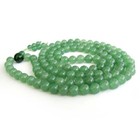 6mm Green Aventurine Gems Tibet Buddhist 108 Prayer Beads Mala Necklace