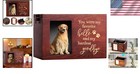 Personalized Keepsake Urn For Pets - Black Flannel Lining   Paw Prints