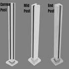Glass Railing Post mid Post 65cm 304 Stainless Steel Balustrade For Balcony Deck
