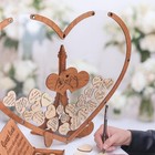 Rustic Wedding Guest Book  Heart Drop Guest Book  Personalized Wedding Guest    