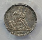1837 Seated Half Dime  No Stars  Pcgs Au53