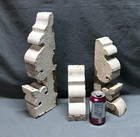 3 Antique Wood Corbel Shabby White Porch Shelf Roof Brackets Chic Old 1855-25b