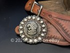Stunning  Ron    bliss    Marked Silver Eagle snake Conchos W  Leather Spur Straps