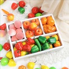 20pcs Fake Artificial Fruit Vegetable Mix  Small Lifelike 20 Styles Artificia   