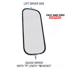 7x 16 Inches Universal Truck Square Mirror Stainless Steel Right Left Set