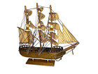 Vintage Replica Tall Ship Model Wooden Ship Boat Replica Cloth Sails 10x10x3 