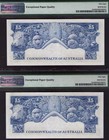 Australia R-50   1960  5 Pounds Pmg 58 Epq Choice About Unc - Consecutive Pair