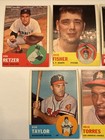 Vintage 1963 Topps Mlb Baseball Card Short Print High Number Lot  10    No Dupes