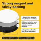Sticky Flexible Adhesive Magnets For Crafts  0 8 x0 08   20x2mm   45 Pcs