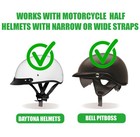 Half Helmet Speaker Pouch Pockets Ear Protection Pads One Size  Black 
