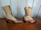 Vintage Leather And Felt Women s Shoes Victorian From Geuting s In Philadelphia