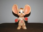 Vintage 1977 Huron Creative Mfg 10 1 2  High Mouse Cheerleader Vinyl Coin Bank