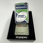 Zippo Nfl Seattle Seahawks Football Logo On Street Chrome Lighter - 46463 - New