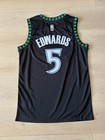 Men   s Medium  5 Anthony Edwards Minnesota Timberwolves Stitched Black Jersey 