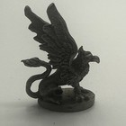 Vintage Pewter Sitting Griffin Figurine By Superior 1    1981