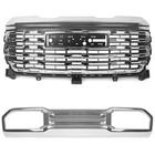 For Gmc Sierra 1500 2022-2025 Front Bumper Grille lower Grill Chrome W air Duct