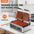 Vevor Commercial Panini Press Grill Electric Sandwich Maker Griddle Plate 19 x9 