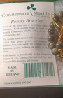 Irish Rosary Bracelet Made Of Connemara Marble From Ireland New In Box