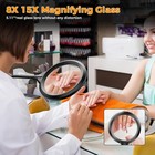 15x Magnifying Glass With Light And Stand  5-color   10 Lightness Level