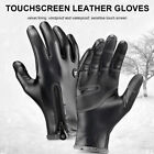 Men Women Winter Warm Leather Driving Motorcycle Full Finger Touch Screen Gloves