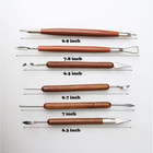 6 Pcs Pottery   Clay Sculpting Tools  Double-sided  Smooth Wooden Handles 