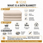 2 Pack Hospital Bath patient Blankets 70 X 90in Cotton Blend Unbleached Beige