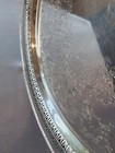 Vintage  15    Round  Silver  Plate  Pierced Slotted Serving Tray Wm Rogers 162