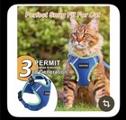 Escape Proof Adjustable Cat Harness Blue With Leash - Xs