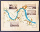 Thames Map Kew Mortlake Barnes Chiswick Hammersmith Bridge Putney Fulham C1885