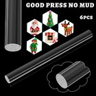 6 Pieces Acrylic Clay Roller Acrylic Clay Rod Plastic Clay Roller Pin Clear P   