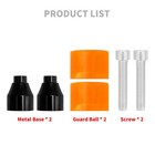 Orange Engine Guard Crash Bar End Balls M12 Sliders Wheel Protector For Harley