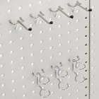 Rectangular Metal Pegboard Kit For Wall Storage  Rust And Scratch Resistant